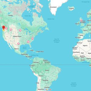 map displaying all locations named Fife in the world