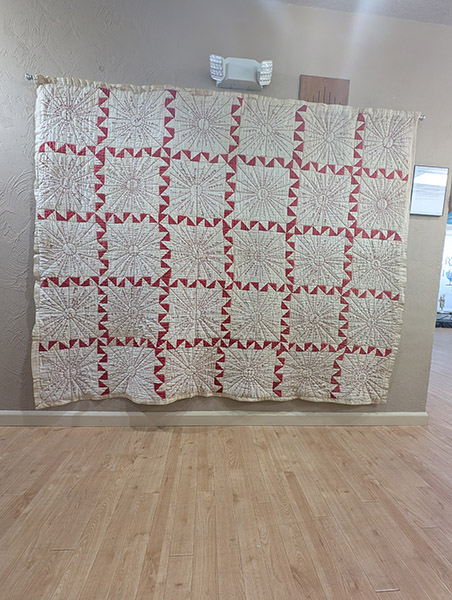 Handmade quilt made by women of the Fife Presbyterian Church